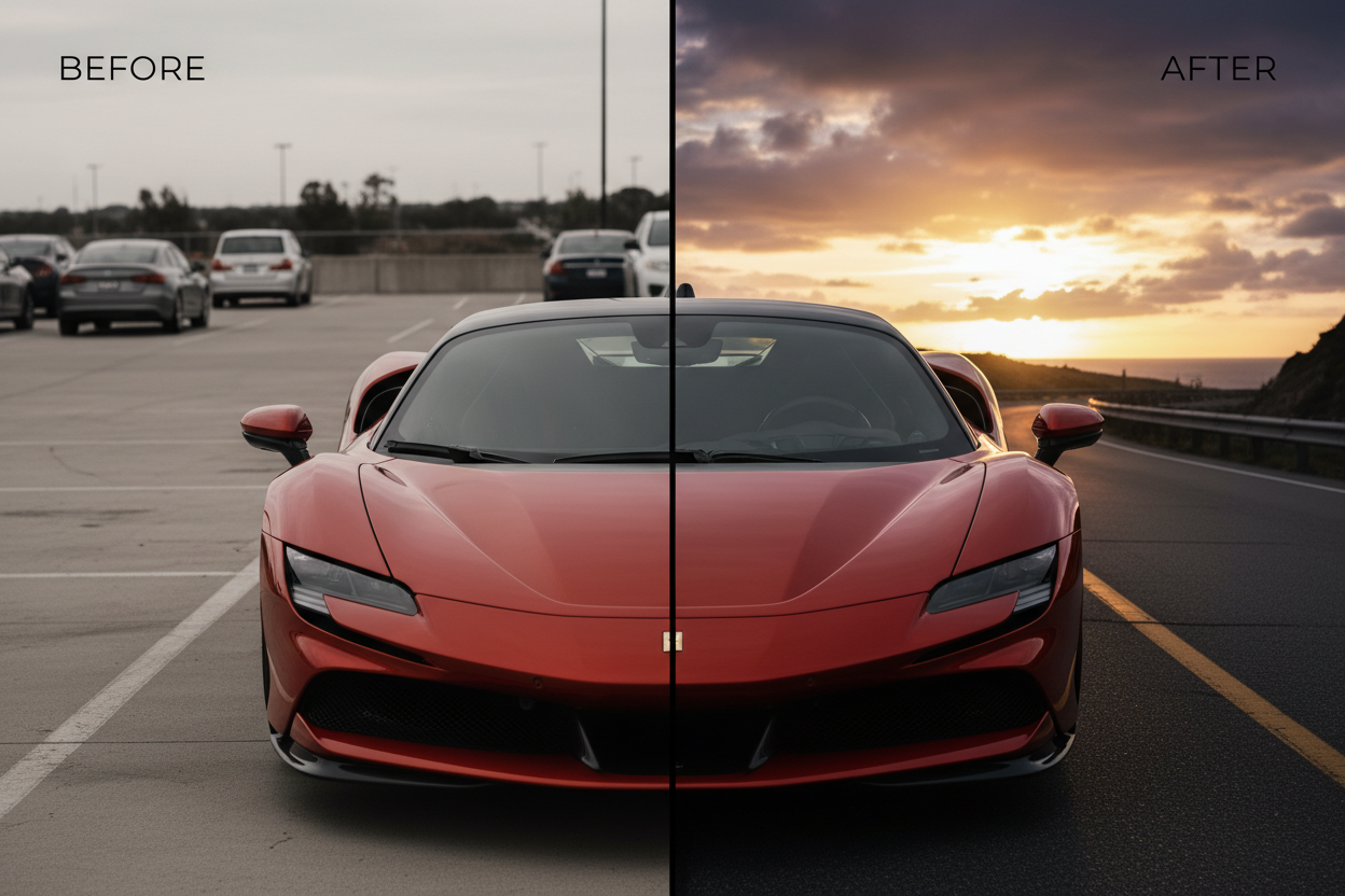 Ferrari Before After